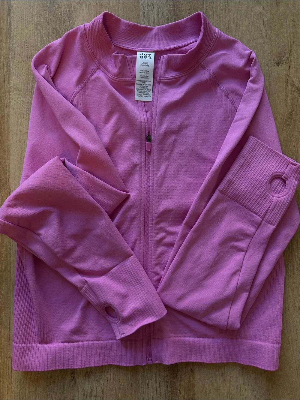 JoyLab Rose Pink Zip-Up Jacket - Picture 1 of 1